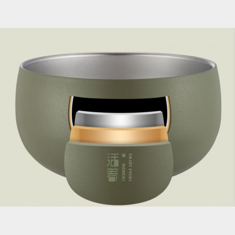 Tô chén cách nhiệt 2 lớp inox 316 Zushen W0233