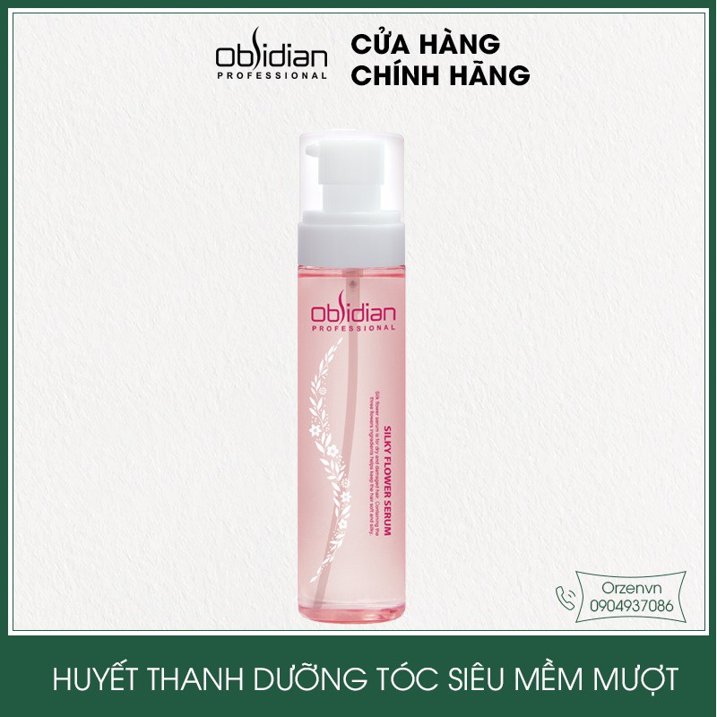 Huyết thanh dưỡng tóc siêu mềm mượt Obsidian Silky Flower Serum Hàn Quốc 110ml