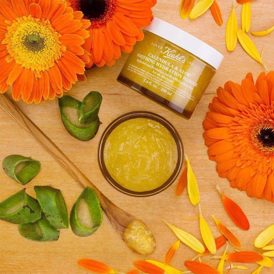 MẶT NẠ HOA CÚC & LÔ HỘI KIEHL'S CALENDULA & ALOE SOOTHING HYDRATION MASK MINISIZE 14ML