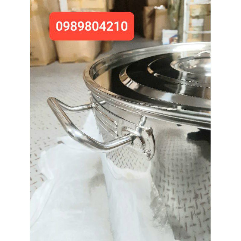 Nồi inox 45, 50 lít Vietcook đáy từ Size 40  nồi nấu bánh trưng ,hầm xương, nồi luộc gà, nồi phở, nồi quân dụng