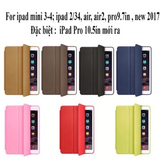 [SALE 10%] Bao da Smart case IPad mini 1, mini 2, mini 3, IPad mini 4, IPad 2, 3, 4, Air, Air 2, New 2017, Pro 12.9in