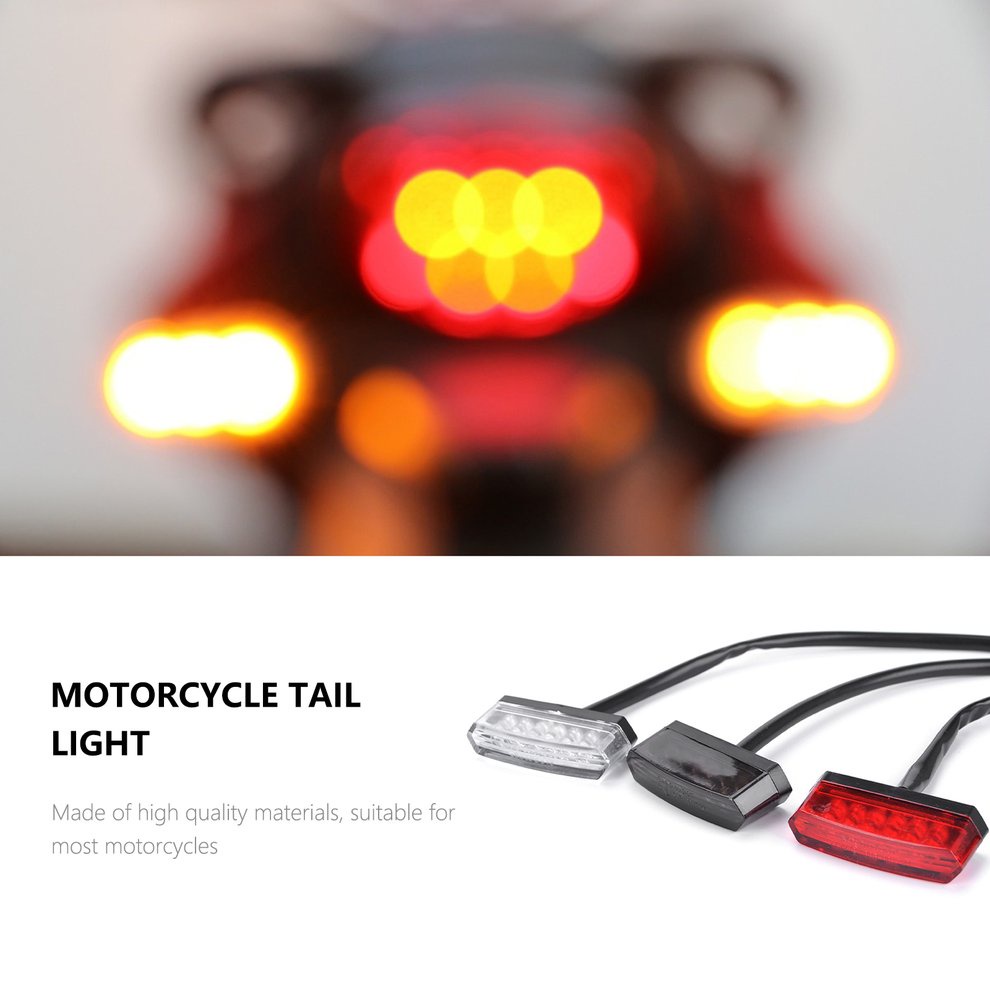 Motorcycle Rear Brake LED Tail Stop Light Lamp For Dirt Taillight Plate Light