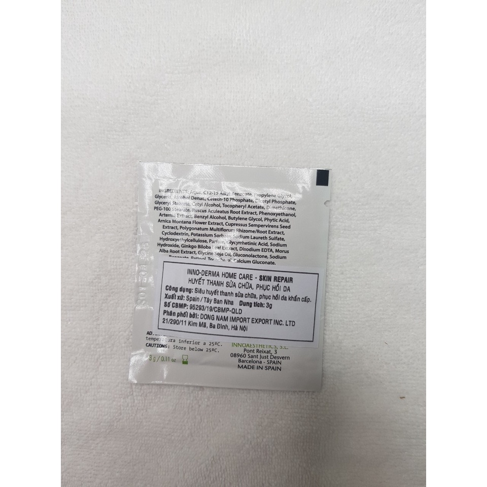 HÀNG CÔNG TY - Minisize 3g - Kem Dưỡng Sửa Chữa Phục Hồi Da Khẩn Cấp Innoaesthetics Inno-Derma Skin Repair