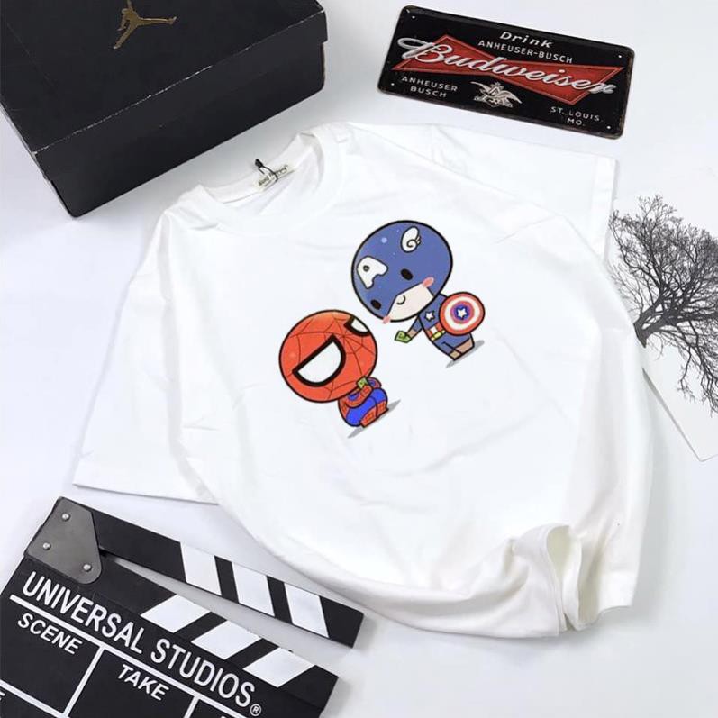 SALE- Áo thun Unisex hình spiderman và captain