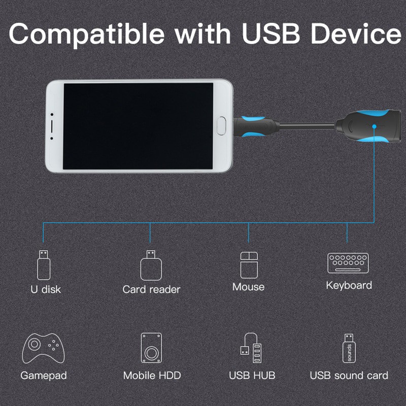 Đầu chuyển đổi vention USB type C sang USB OTG | WebRaoVat - webraovat.net.vn