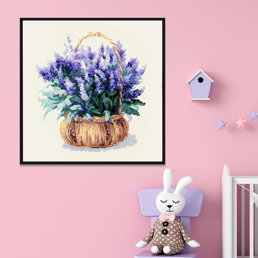 Bộ Tranh Thêu Chữ Thập Hình Hoa 11ct