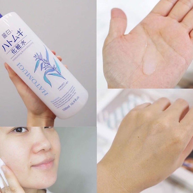 Nước hoa hồng dưỡng ẩm trắng da Hatomugi The Lotion chiết xuất ý dĩ Nhật Bản 500ml