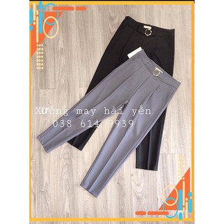 Quần baggy công sở đai khoá sườn