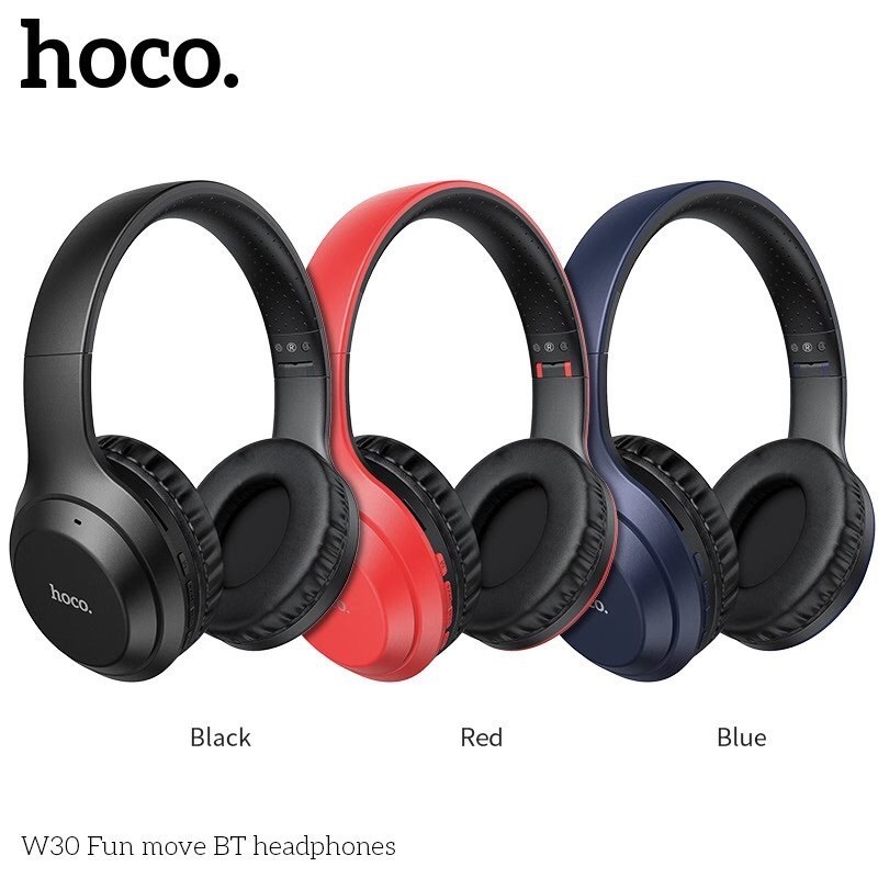 Tai nghe chụp tai bluetooth không dây hỗ trợ thẻ nhớ chính hãng Hoco W30