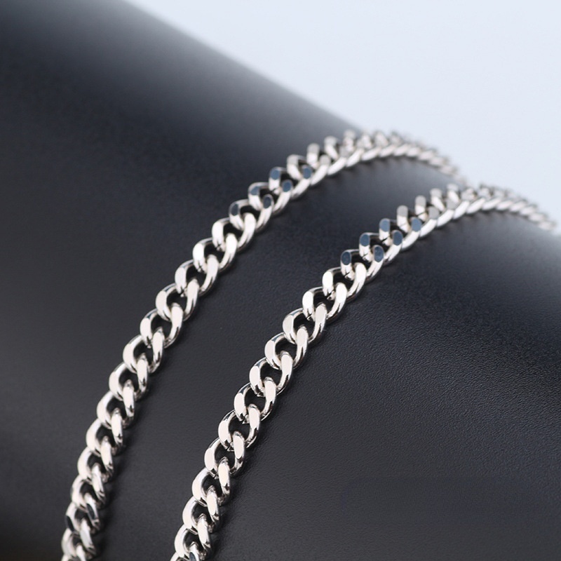 【Còn hàng】 Vòng cổ bạc S925 1,5-2,0mm Dây chuyền Cuba Chiều rộng / Chiều dài Khác nhau Món quà trang sức mạ vàng