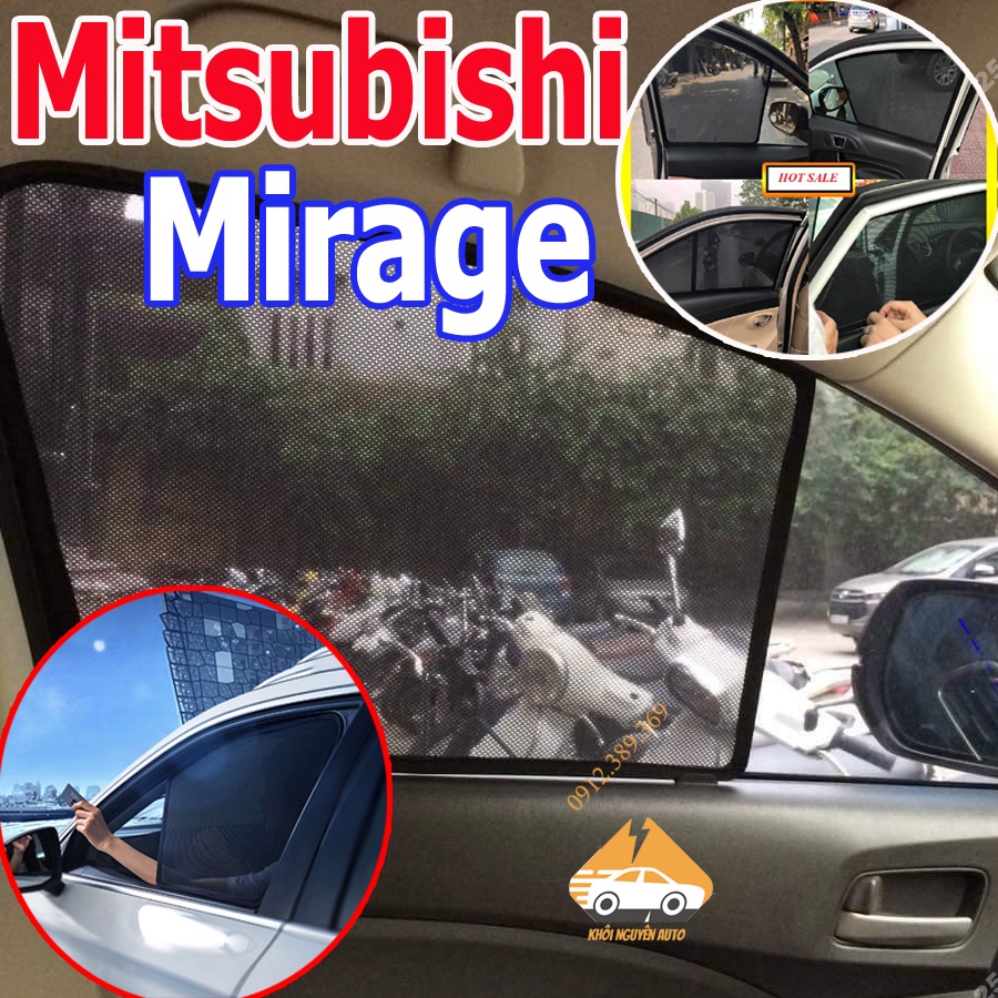 Rèm Che Nắng Mirage 2012-2022, 2013 2014 2015 2016 2017 2018 2019 2020 2021 2022 -  Bô 4 Tấm Dính Nam Châm Hàng Loại 1