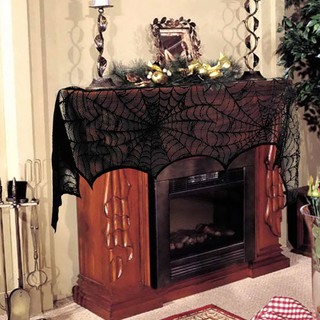 Tấm vải ren họa tiết lưới nhện 45 X 243CM trang trí lò sưởi