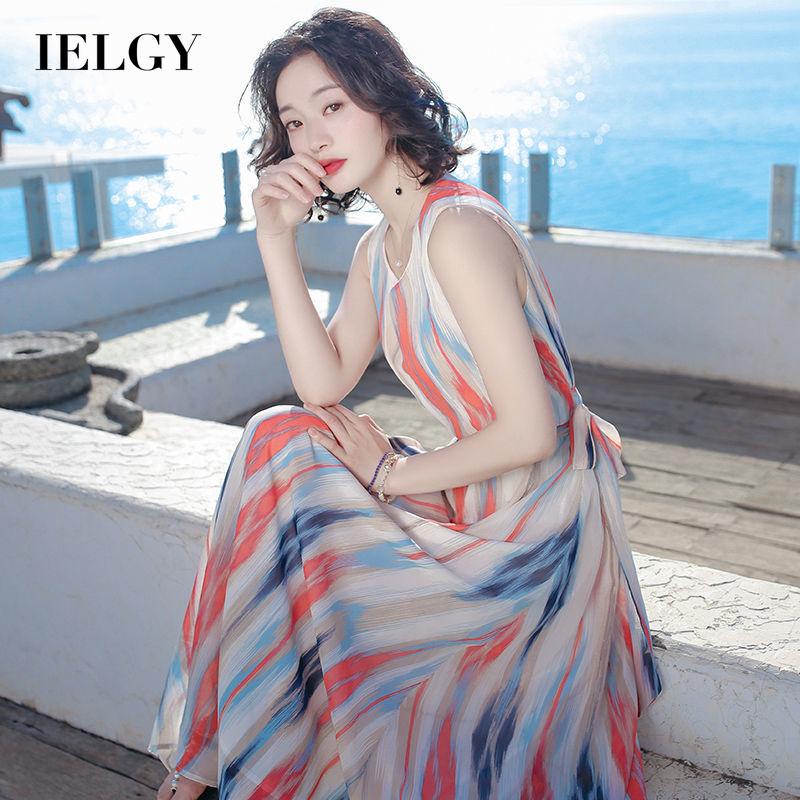 IELGY Đầm Không Tay Cổ Tròn Dáng Ôm plus size Dành Cho Nữ