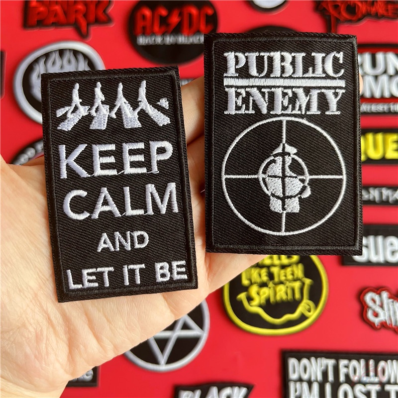 ♚ Miếng Dán Ủi Thêu Hình Ban Nhạc Rock/ Rock/ Rock Công Nghiệp/ Nặng ♚ 1 Miếng Ủi Thêu Hình Người Hâm Mộ