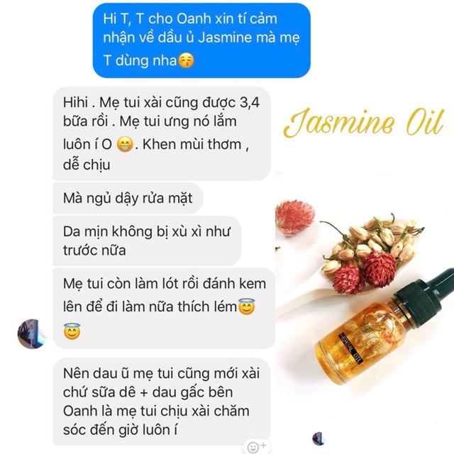 DẦU Ủ HOA JASMINE DƯỠNG DA LÃO HOÁ VÀ NHẠY CẢM / SẢN PHẨM HOMEMADE | BigBuy360 - bigbuy360.vn