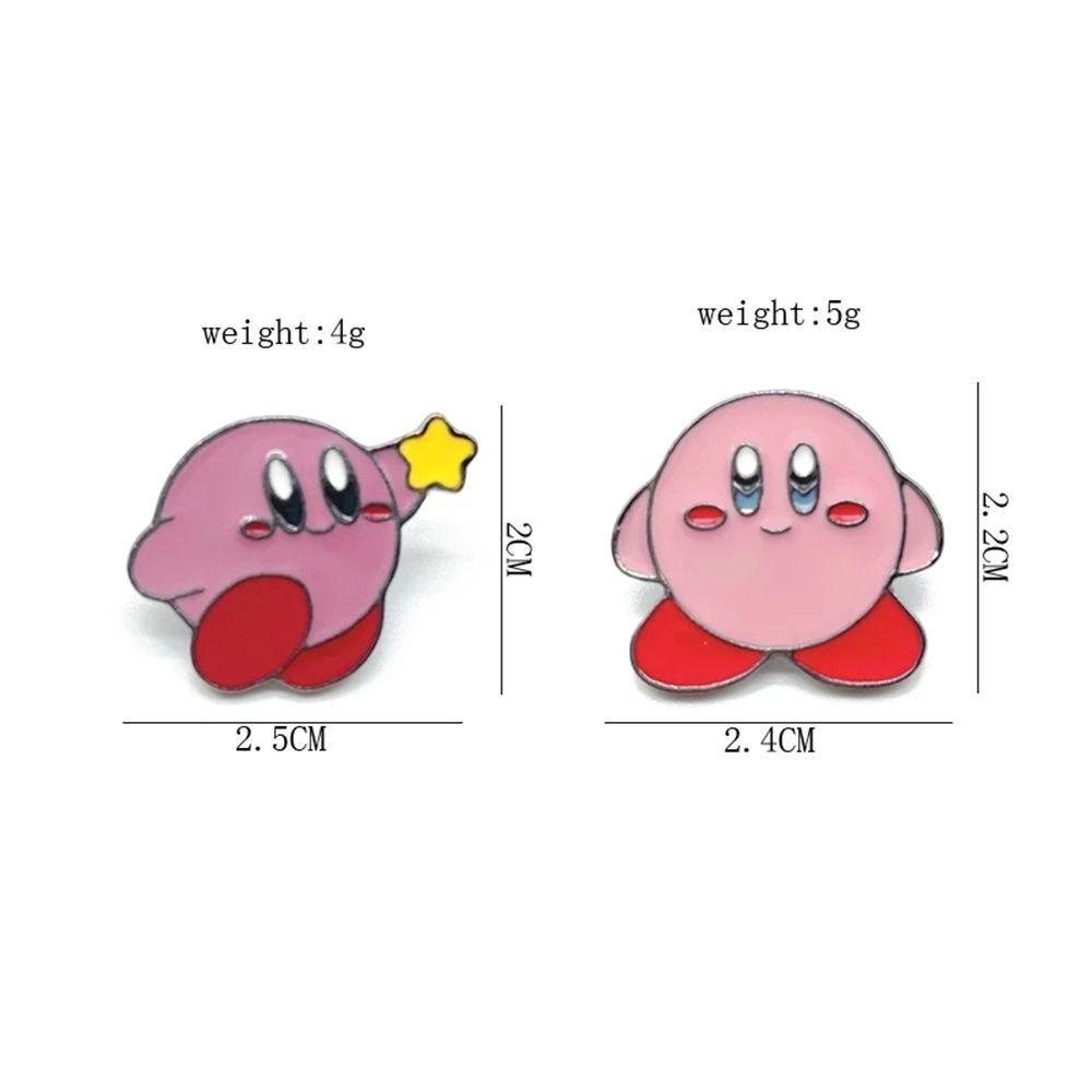 Trâm Cài Áo Kim Loại Tráng Men Màu Hồng Hình Kirbyy Hoạt Hình Cho Fan Hâm Mộ