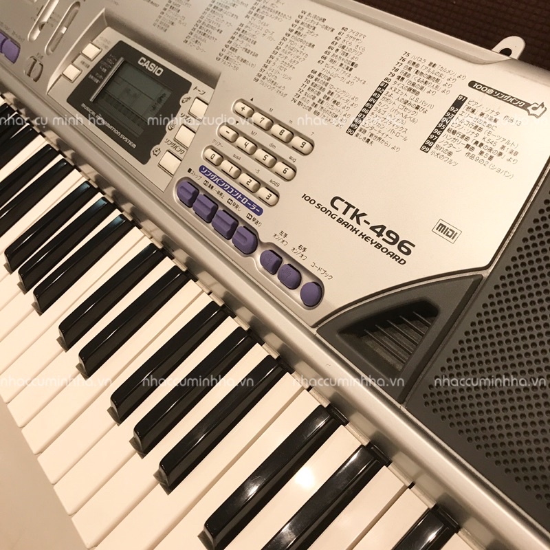 Đàn Organ Casio CTK-496 chính hãng đã qua sử dụng. Ngoại hình của đàn còn khá đẹp