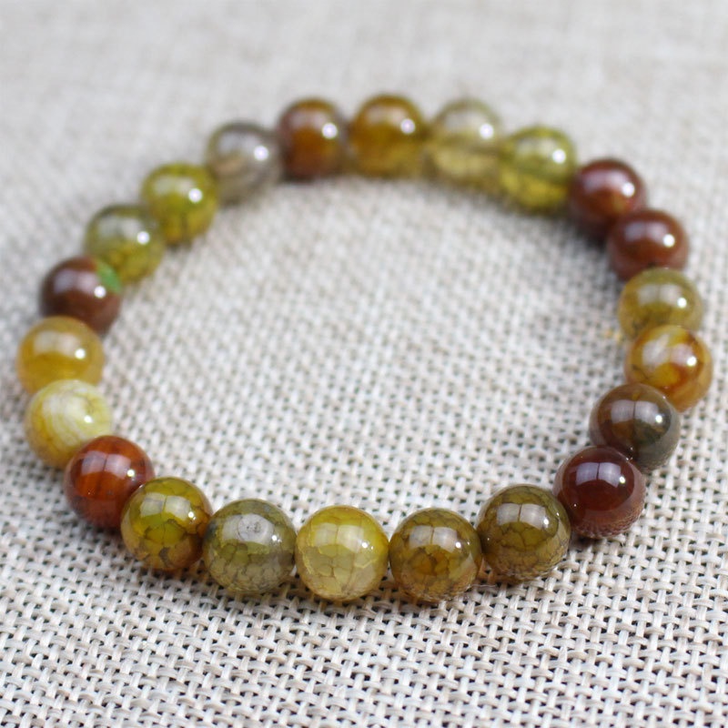 Vòng Tay Chuỗi Hạt Đá Mã Não Đơn Giản Dễ Phối Đồ Cho Nam Và Nữ