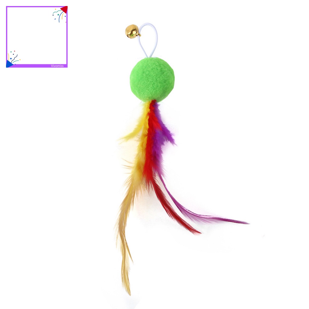 Cần Câu Cá Đồ Chơi Thay Thế Có Lông Vũ Vui Nhộn Cho Mèo Cưng