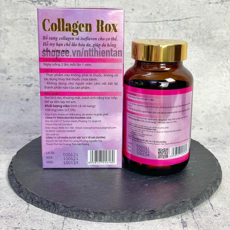 Viên uống COLLAGEN ROX bổ sung Collagen, hỗ trợ làm đẹp da, trắng sáng da - Hộp 60 viên | WebRaoVat - webraovat.net.vn