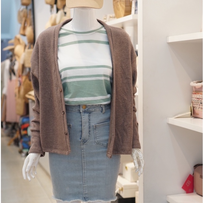 Áo khoác len cardigan nữ phong cách Hàn Quốc
