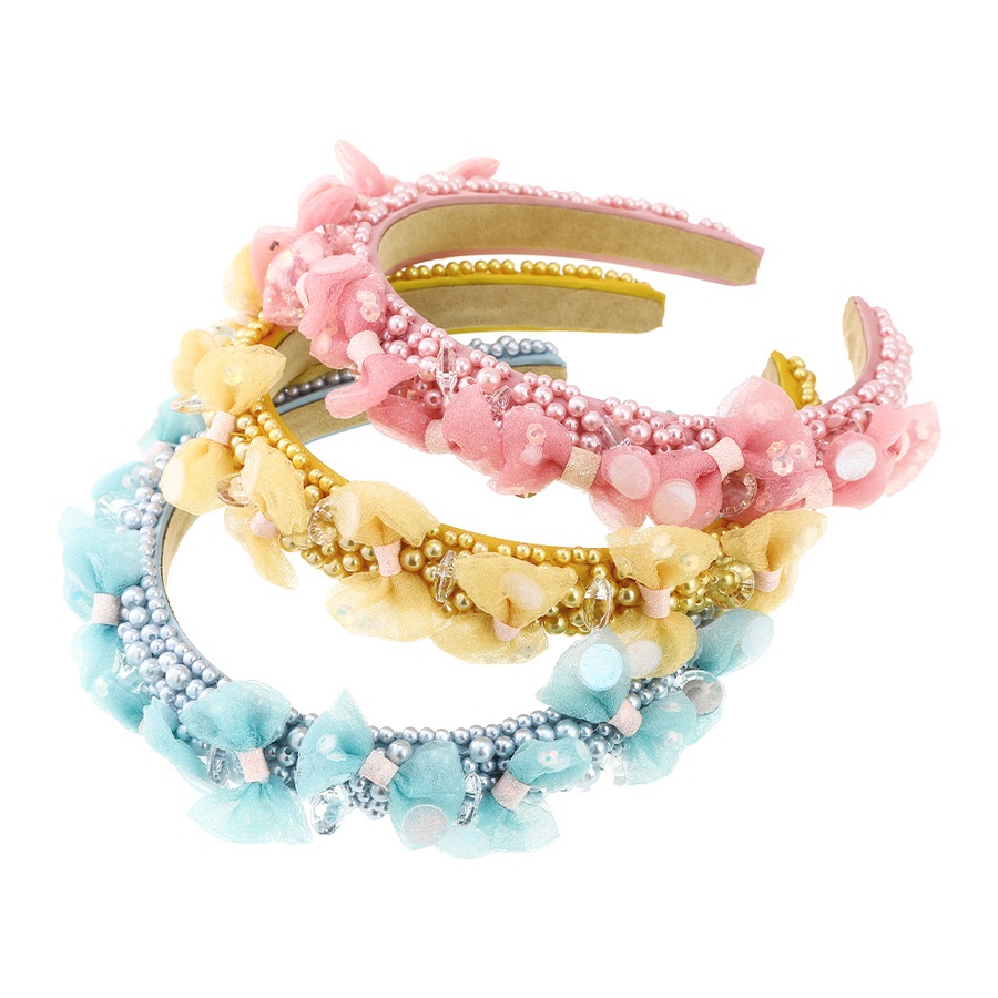 Băng Đô Cài Tóc Hình Nơ Đính Hạt Ngọc Trai Giả Toàn Bộ Cho Nữ