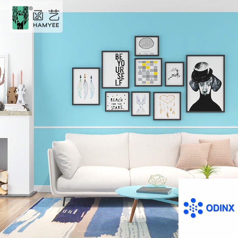 Giấy dán tường trơn 10M decal dán tường màu trơn có keo sẵn khổ 45cm