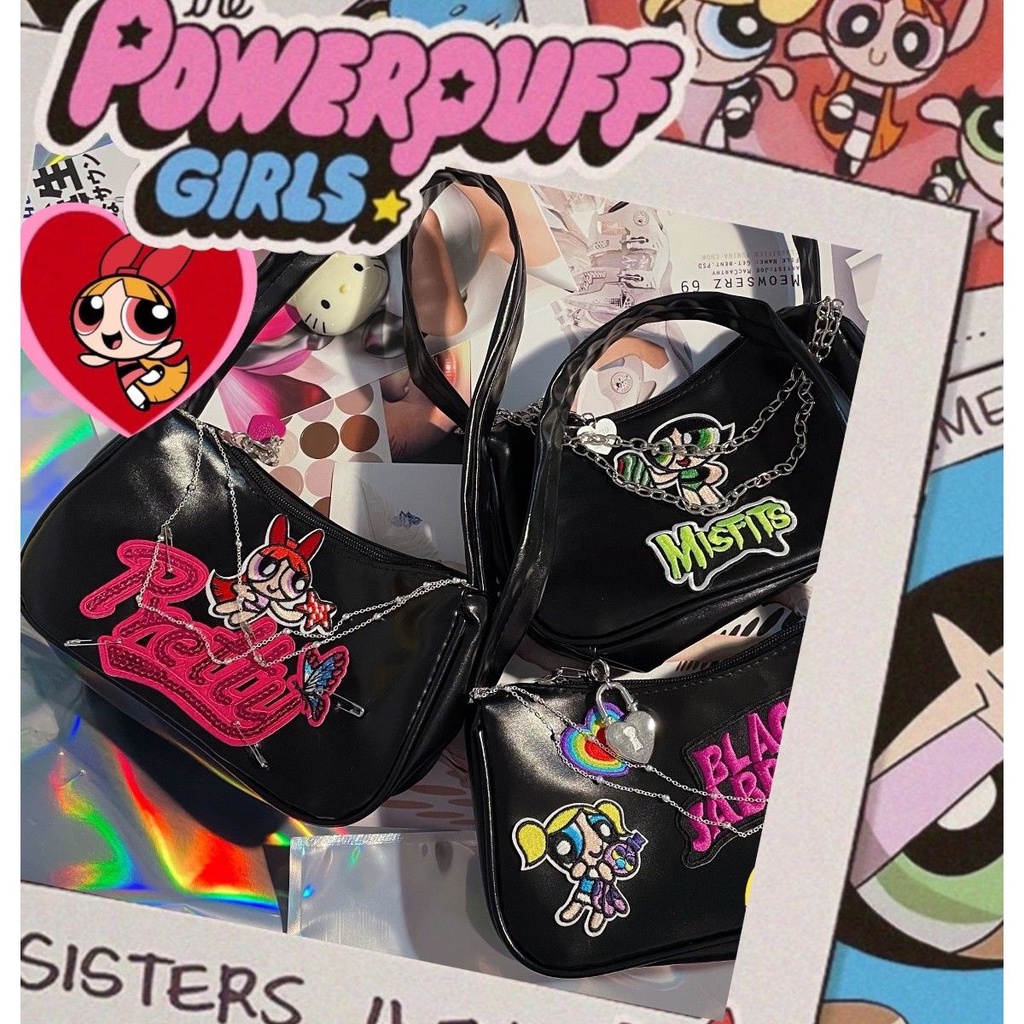 Túi Đeo Vai In Hình Búp Bê Nữ Cảnh Sát Kiểu Âu Mỹ y2k Dễ Thương