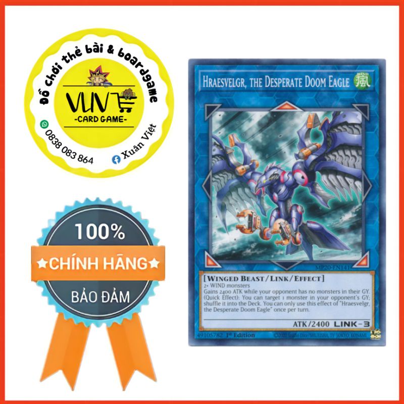 [FREESHIP] [EN+JP] thẻ bài yugioh HRAESVELGR, THE DESPERATE DOOM EAGLE