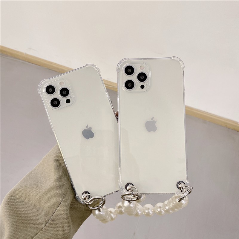 vivo 1606 1609 1611 1610 1601 1603 1716 1723 1718 1726 1713 1714 1724 1725 1727 1728 1719 Pearl Bracelet transparent mobile phone case Personality creative Japanese and Korean TPU mobile phone protective sleeve Transparent mobile phone soft shell