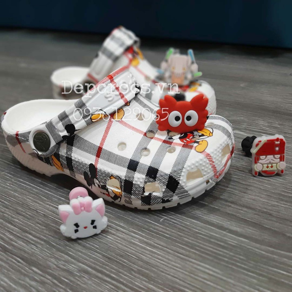 Dép sục crocs trẻ em chính hãng cờ Anh, dép crocs classic bé trai bé gái mickey tặng kèm jibbitz sticker - crocshouse