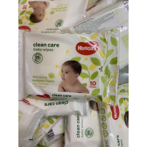 Combo 10 gói Khăn ướt Huggies (gói 10 tờ)