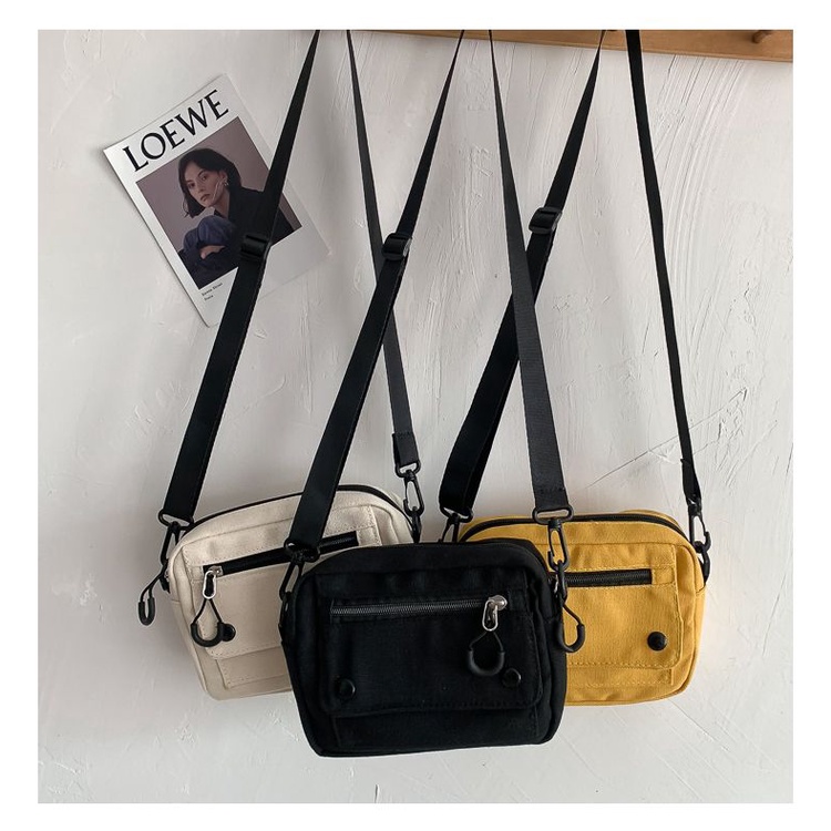 Túi Đeo Chéo Mini Bằng Vải Canvas Phong Cách Nhật Bản Dành Cho Nữ