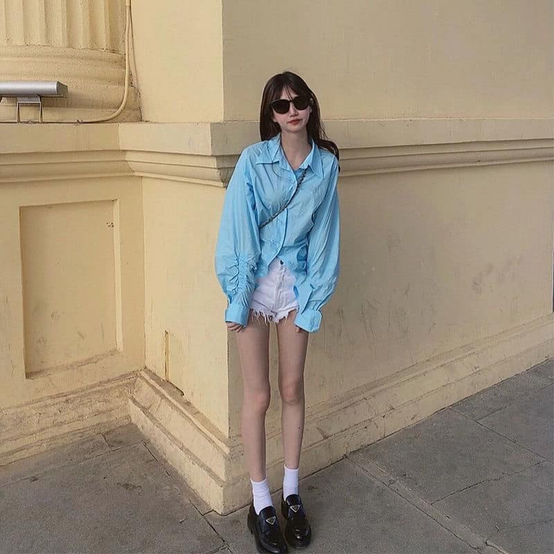 Sz39 Giày lười Loafer Prada Da bóng thời trang FORM CAO CẤP VIP Đế cao