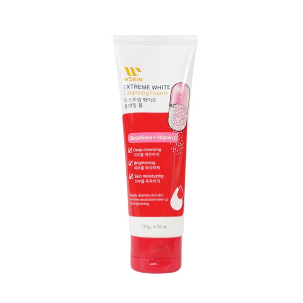 Sữa Rửa Mặt Trắng Da Wskin Extreme White Cleansing Foam Glutathione + Vitamin C 150g