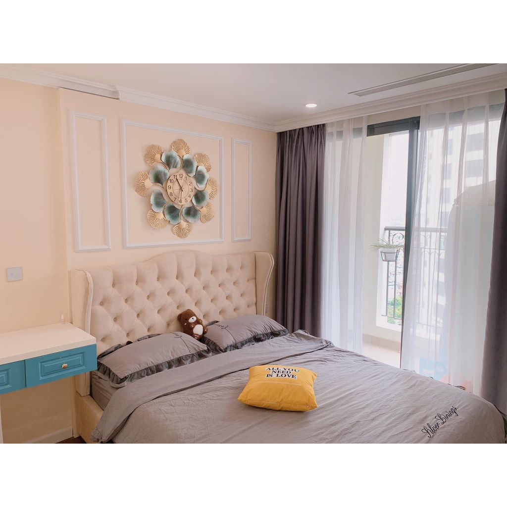 Đồ Nội Thất Đồng Hồ Treo Tường, Đồng Hồ Trang Trí Decor Vòng Hoa Mã a0917
