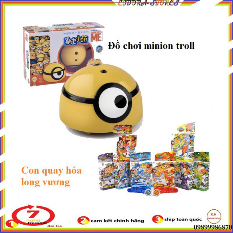 Đồ chơi minion-Minion Troll và đồ chơi con quay hỏa long vương