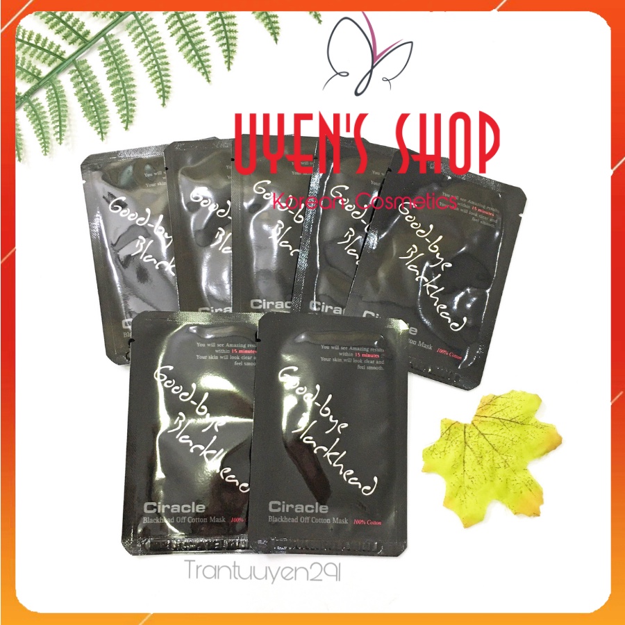 (1 miếng) Lột mụn đầu đen Ciracle Goodbye Blackhead Off Cotton Mask 1pcs