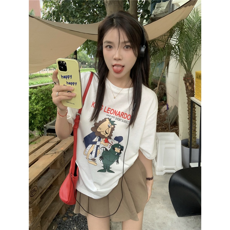 NRVP Áo Thun NgắN Tay DáNg RộNg ThờI Trang Cho Nữ
