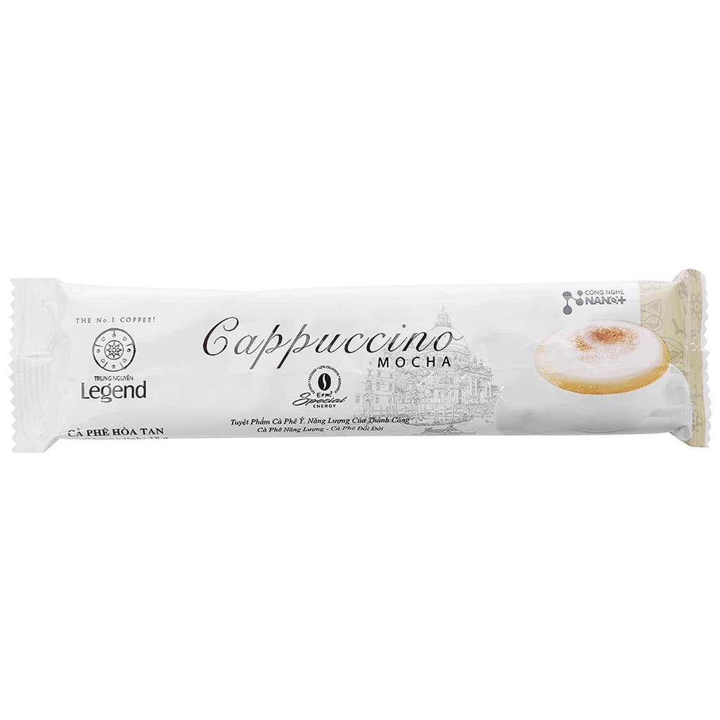 Cà Phê Trung Nguyên Legend Cappuccino Vị Hazelnut / Mocha / Coconut Hộp12 Sticks 18g