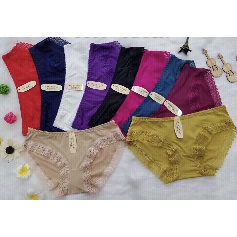 Quần lót nữ thông hơi, quần chip viền ren quyến rũ 5866, Queennga