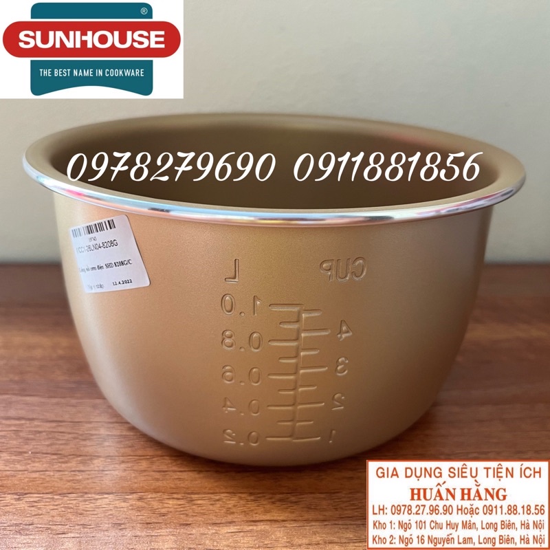 [Linh kiện chính hãng] Ruột nồi cơm điện Sunhouse SHD8208C - 1 lít