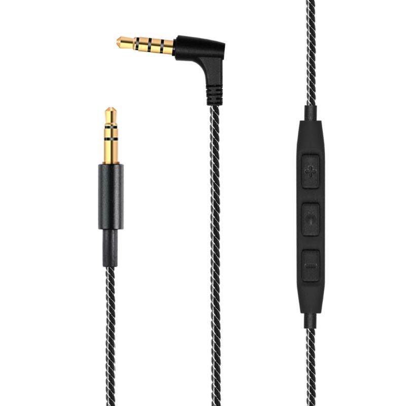 1.5m Braid 3.5mm to 2.5mm 3.5mm Jack Audio AUX Cable Cord With Mic Volume Control for Car Headphone Speaker Mobile Phone Tablet
