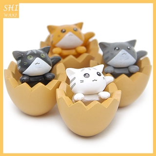 [Shiwaki] 4 Cái / bộ Dễ Thương Bên Trong Trứng Thu Nhỏ Tượng Thủ Công Trang Trí Màu Vàng