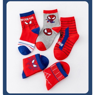 Set 5 đôi tất/ vớ cotton người nhện spiderman cho bé trai