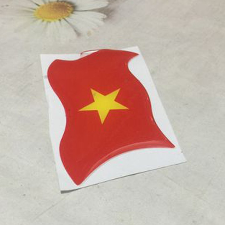 Tem, decal dán  hình cờ đỏ sao vàng