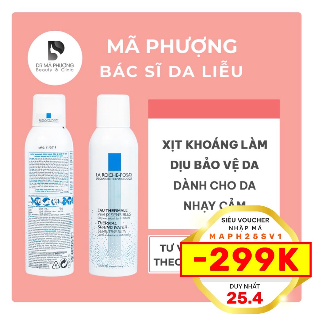 Xịt khoáng dành cho da nhạy cảm La Roche-Posay 150ml