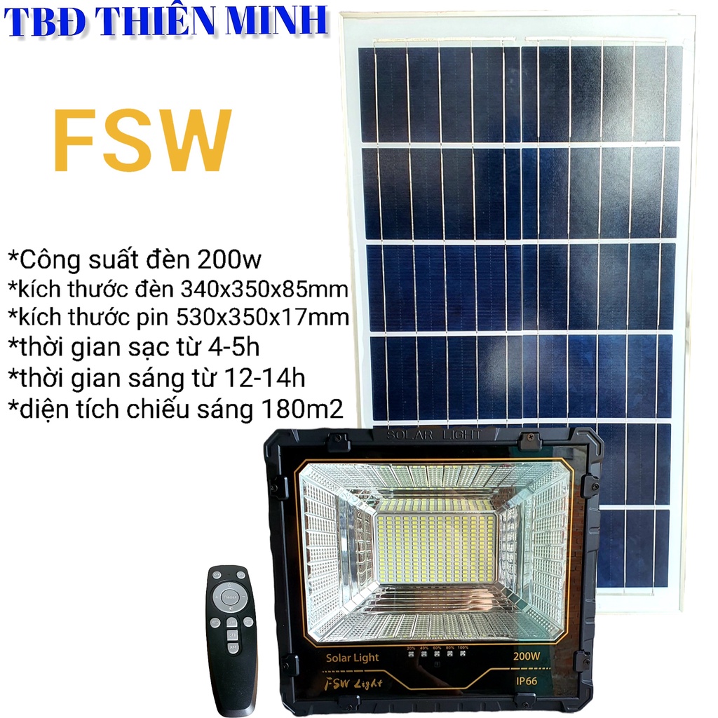 ĐÈN PHA NĂNG LƯỢNG MẶT TRỜI FSW 100W/200W/300W/400W