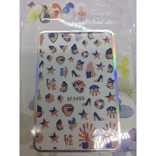 STICKER Dán Móng hình LÁ CỜ