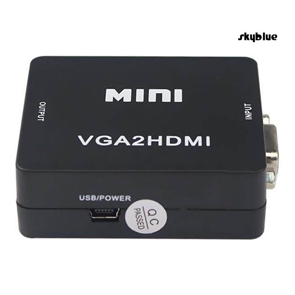 [SK]1080P Full HD VGA to HDMI-compatible USB 3.5mm Audio Video Converter Adapter for PC Laptop